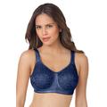 Plus Size Women's Easy Enhancer Lace Wireless Bra by Comfort Choice in Evening Blue (Size 52 B)