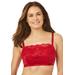 Plus Size Women's Lace Wireless Cami Bra by Comfort Choice in Classic Red (Size 46 DD)