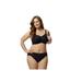 Plus Size Women's Cotton Nursing Soft Cup Bra by Elila in Black (Size 44 J)