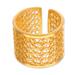 Royal Swirl,'Wide Peruvian Gold-Plated Filigree Band Ring'
