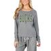 Women's Concepts Sport Gray Milwaukee Bucks Mainstream Terry Long Sleeve T-Shirt