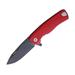 Lionsteel ROK Framelock Folding Knife 3.25in Black Bohler M390 SS Drop Point Red Aluminum Handle ROK A RB