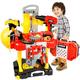 Toy Choi's Kids Workbench - 83 Pieces Construction Tools Set Playset, Tool Bench Toy for Kids, Children Work Bench with Electric Drill, Educational Tool Pretend Play, Gifts for Toddlers Boys Girls