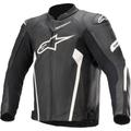 Alpinestars Faster V2 Giacca moto in pelle, nero-bianco, dimensione 50