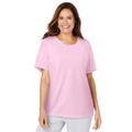 Plus Size Women's Sleep Tee by Dreams & Co. in Pink (Size L) Pajama Top