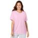 Plus Size Women's Sleep Tee by Dreams & Co. in Pink (Size L) Pajama Top