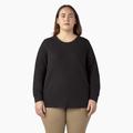 Dickies Women's Plus Long Sleeve Thermal Shirt - Black Size 1X (FLW198)