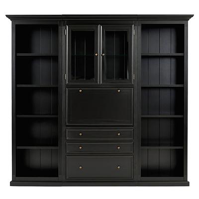 Tuscan 3-Piece Secretary Desk Group - Black - Ballard Designs