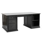 Tuscan Double Pedestal Desk - Black - Ballard Designs - Ballard Designs