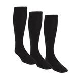 Men's Big & Tall Diabetic Over-the-Calf Extra Wide Socks 3-Pack by KingSize in Black (Size L)