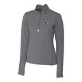 Women's Cutter & Buck Gray Houston Texans Traverse Half-Zip Pullover Jacket