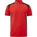 Texstar PS07 Herren Stretch Pikee Hemd mit Drei Knöpfen, Größe 4XL, Rot