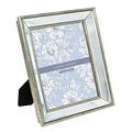 Laura Ashley 8x10 Silver Beveled Mirror Picture Frame, Classic Mirrored Frame with Deep Slanted Angle, Wall-Mountable, Made for Tabletop Display, Photo Gallery and Wall Art, (8x10, Silver)