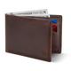 SERMAN Brands Mens Slim Bifold Wallet RFID Blocking Minimalist Front Pocket Wallets for Men - Thin & Stylish, B. Texas Brown Elite, Slim
