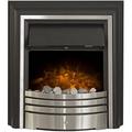 Adam York Freestanding Electric Fire in Brushed Steel