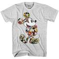 Mickey Mouse Scene Me Vintage Classic Disneyland World Men's Adult Graphic T-Shirt (Premium Silver Snow Heather, Large)