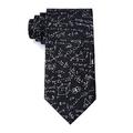 Men's Microfiber Math Equations Mathematics Novelty Tie Necktie, Black, One size