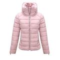 BELLIVERA Women's Quilted Lightweight Padding Jacket, Puffer Coat Cotton Filling Water Resistant 1712019 Pink L