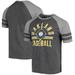 Men's Fanatics Branded Heathered Charcoal/Gray Oakland Athletics True Classics Diamond Legacy Tri-Blend Raglan T-Shirt