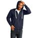 District DT8102 Re-Fleece Full-Zip Hoodie in True Navy Blue size XS | Cotton/Polyester Blend