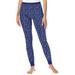 Plus Size Women's Thermal Pant by Comfort Choice in Evening Blue Stars (Size 4X) Long Underwear Bottoms