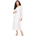 Plus Size Women's Pleated Jacket Dress by Roaman's in White (Size 30 W)