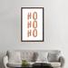 East Urban Home Ho Ho Ho by Orara Studio - Textual Art Print Canvas/Metal in Brown/Green | 48 H x 32 W x 1.5 D in | Wayfair