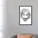 East Urban Home Albert Einstein by Octavian Mielu - Painting Print Canvas in Gray | 26 H x 18 W x 1.5 D in | Wayfair