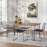 Corrigan Studio® Lily 5 - Piece Dining Set Wood/Metal in Brown | 30 H in | Wayfair E7A86A66CDFB472DBEB0CDD7EC9DFD69