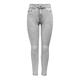 Damen ONLY Skinny Fit Ankle Jeans | Stretch Denim Hose Bleached | ONLMILA Cropped Röhrenjeans, Farben:Grau, Größe:27W / 32L