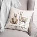 Indigo Safari Llamas Names Square Pillow Cover & Insert Polyester/Polyfill blend | 18 H x 18 W x 1.5 D in | Wayfair