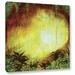 Millwood Pines 'Heavenly Forest' - Painting Print on Canvas in Green/Red/Yellow | 24 H x 24 W x 2 D in | Wayfair A8DD73AE3F0E4888AFF89951D0CDB2B4