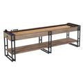 Barrington Billiards Company Barrington Lexington 9' Shuffleboard Table Manufactured Wood/Solid Wood/Metal in Brown | 32 H x 24.5 W in | Wayfair