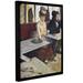 Fleur De Lis Living The Absinthe - Floater Frame Painting Print on Canvas in Black/Brown | 10 H x 8 W x 2 D in | Wayfair