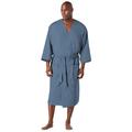 Men's Big & Tall Cotton Jersey Robe by KingSize in Slate Blue (Size 2XL/3XL)