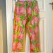 Lilly Pulitzer Pants & Jumpsuits | Lilly Pulitzer Pant Taboo Print | Color: Green/Pink | Size: 2