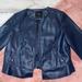 Zara Jackets & Coats | Faux Leather Zara Jacket | Color: Blue | Size: Xl