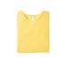 Plus Size Women's Swing Ultimate Tee with Keyhole Back by Roaman's in Lemon Mist (Size 1X) Short Sleeve T-Shirt