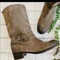 J. Crew Shoes | J. Crew Ryder Mid-Calf Taupe Buckle Suede Boots | Color: Gray | Size: 10