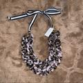 J. Crew Jewelry | J. Crew Chain Ribbon Double Strand Necklace | Color: Black/Brown | Size: Os