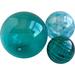 Orren Ellis 3 Piece Alaizha Sphere Set Glass in Blue/Green | 6 H x 18 W x 6 D in | Wayfair 2951BCB06FBF4011AEFC4280D5ADF37A