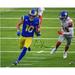 Cooper Kupp Los Angeles Rams Autographed 16" x 20" Royal Jersey Running vs. Giants Photograph