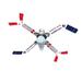 Columbus Blue Jackets Team Split Stick Ceiling Fan