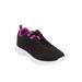 Wide Width Women's CV Sport Eddie Sneaker by Comfortview in Black (Size 8 W)