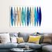 Ebern Designs Abstract Surfboards Blue Tan by David Moore - Painting Print on Canvas Metal | 40 H x 60 W x 1.25 D in | Wayfair