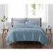 Cannon Heritage Solid Quilt Set Polyester/Polyfill/Microfiber in Blue | King Quilt + 2 Shams | Wayfair QS3941BLKG-2300