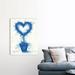 Gracie Oaks Blue Heart Topiary by Annie LaPoint - Print on Canvas in White | 48 H x 36 W x 1.25 D in | Wayfair BE84D808E88D470BBB5B24F532728553