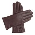 Downholme Classic Leather Cashmere Lined Gloves for Women (Brown, XS)