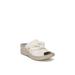 Wide Width Women's Smile Sandals by BZees in Cream Mesh (Size 8 W)