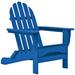 Three Posts™ Hartington Adirondack Chair Plastic/Resin in Blue | 35 H x 29 W x 36 D in | Wayfair E351A8FADF3E412DB8BD1A5CEDDF4931
